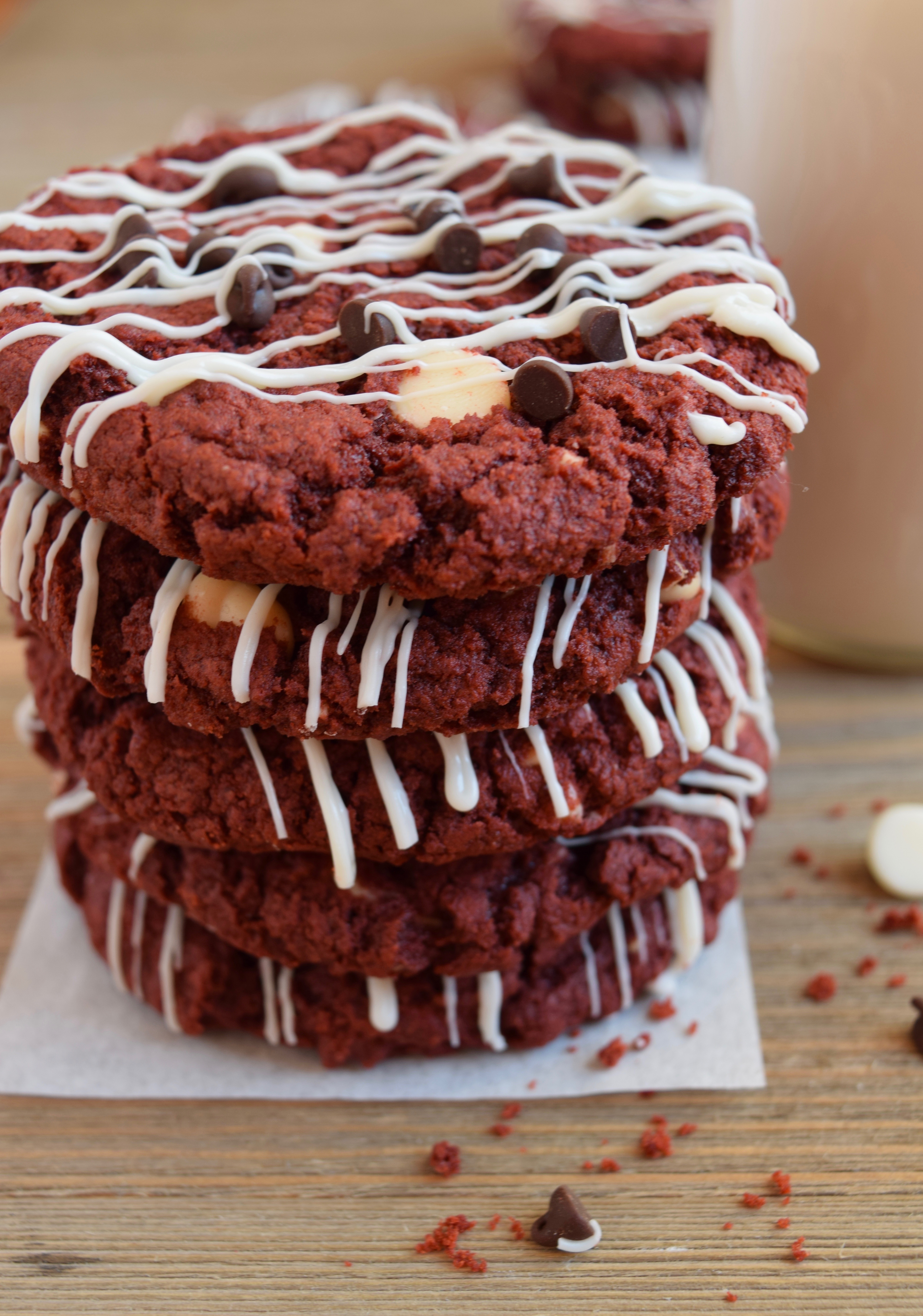 The BEST Red Velvet Cookies